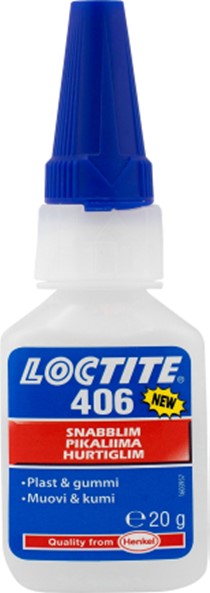 HURTIGLIM 20g LOCTITE 406 FOR GUMMI/PLAST